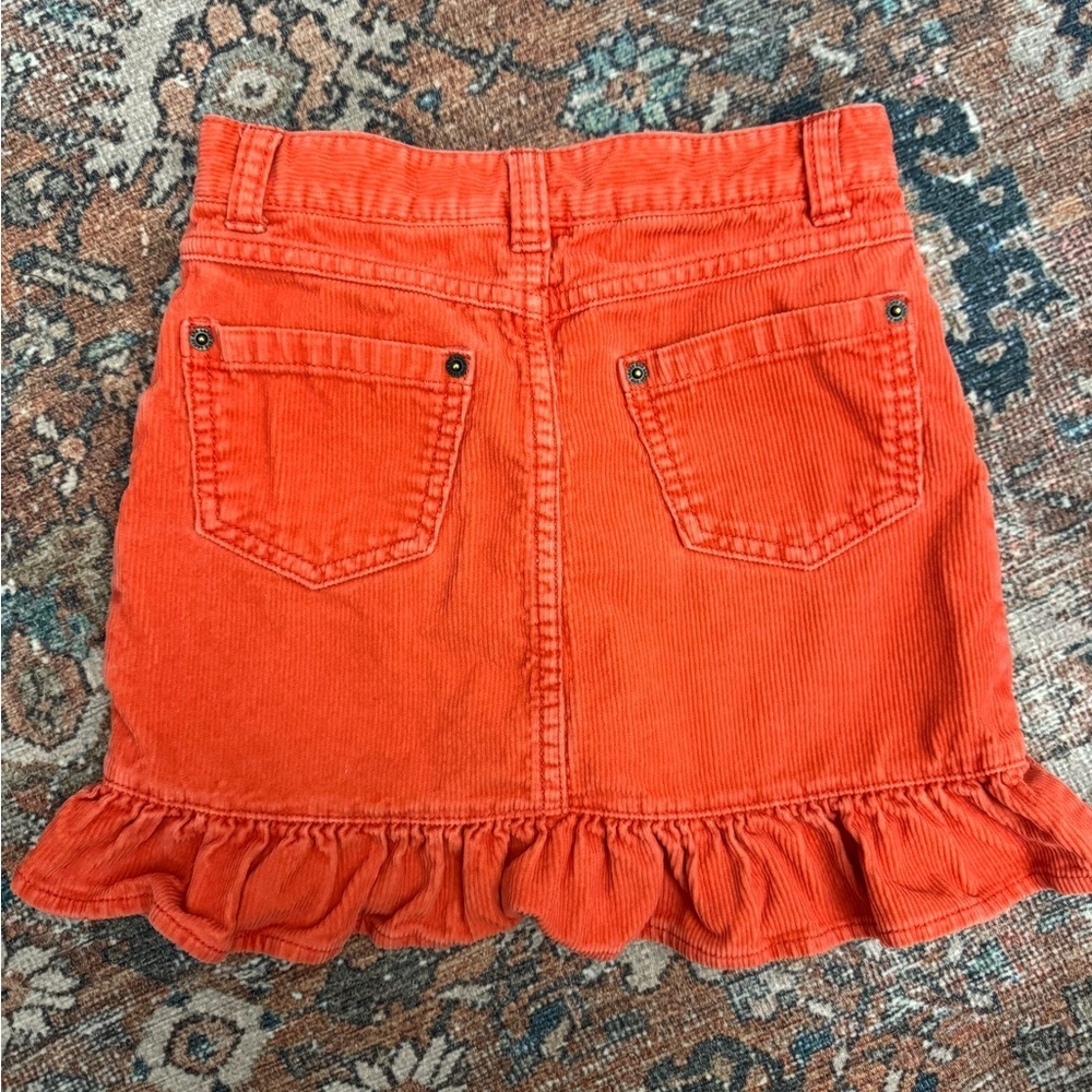 Lands' End Kids Size 6 orange corduroy Skort - Picture 5 of 5